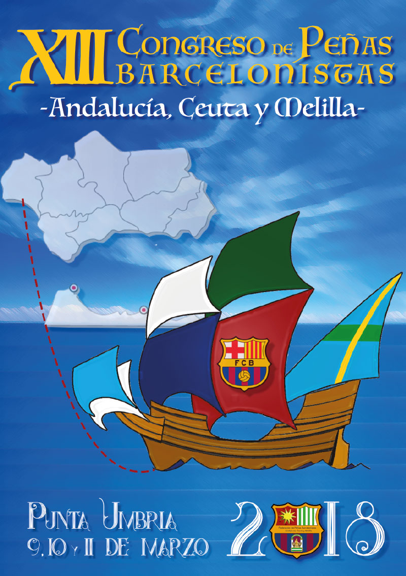 Cartel Ganador | XIII Congreso de Peñas Barcelonistas de Andalucía, Ceuta y Melilla