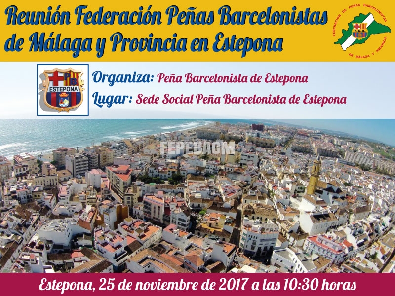 Reunión de la Junta Directiva de la Federación de Peñas Barcelonistas de Málaga y Provincia en Estepona