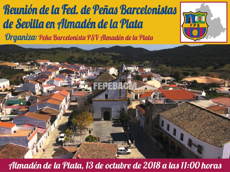 Reunión de la Federación de Peñas Barcelonistas de Sevilla en Almadén de la Plata